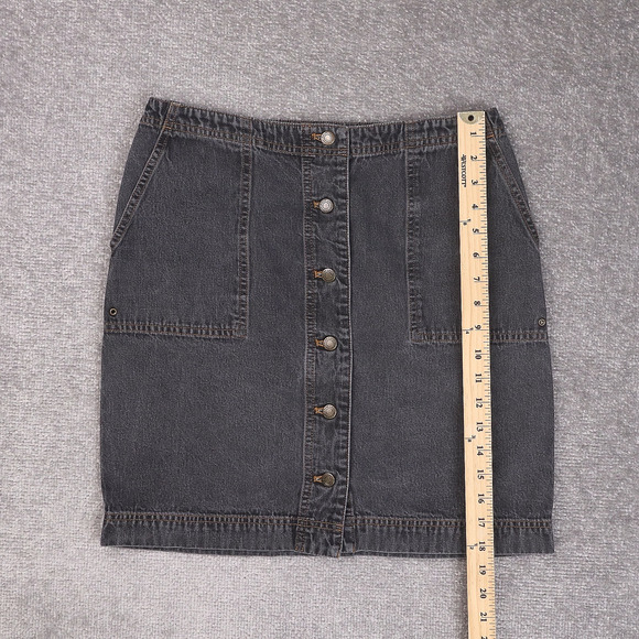 VTG 90s 00s Women Lauren Ralph Lauren Size 6 Dark Wash Denim Black Jean Skirt - Picture 4 of 10